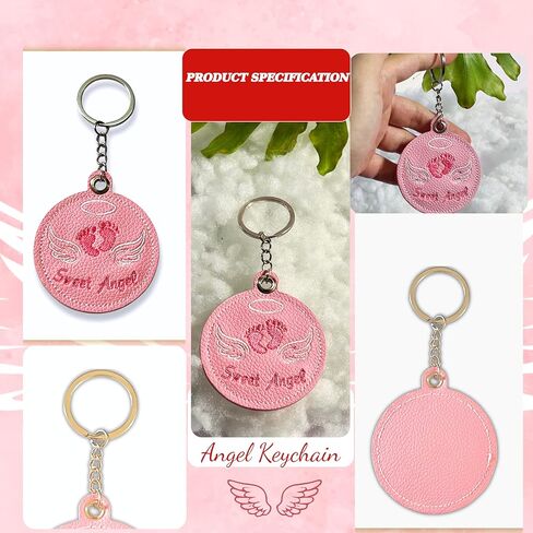 Sweet Angel المطرزة Guardian Angel Keychain Mini Angel Wing Charm للمحفظة أو السيارة هدية مسيحية لها هدية تذكارية وحماية in Kuwait