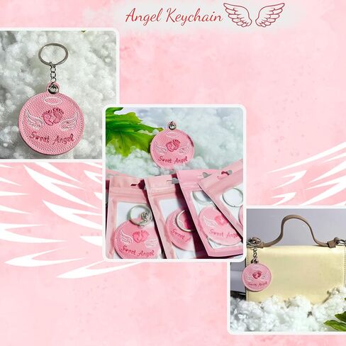 Sweet Angel المطرزة Guardian Angel Keychain Mini Angel Wing Charm للمحفظة أو السيارة هدية مسيحية لها هدية تذكارية وحماية in Kuwait