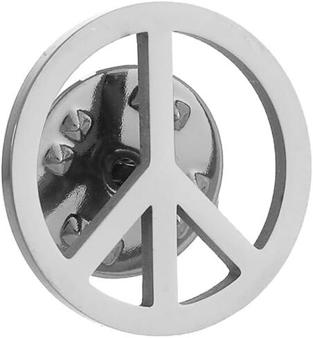 Stainless Steel Round Peace Sybmol Men Brooch and Pin Coat Accessories Jewelry in Saudi Arabia