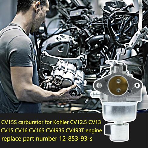 CV15S Carburetor for Kohler Command CV12.5 CV13 CV14 CV15 CV15S CV16 CV16S CH11S CH13S CH14S CH15GS CH15S CV493S CV493T CV13S Engine Carb Kit Replace 12-853-93-S in Kuwait