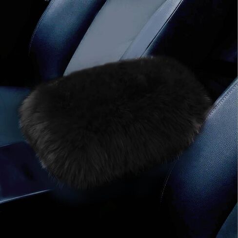 Furry Auto Center Console Cover, Car Decoration Soft Console Pad, Artificial Plush Armrest Cover Compatible with Most Car (Light Pink) in Kuwait