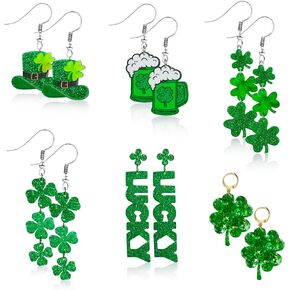 6 Pairs Valentine's Earrings for Women in Kuwait
