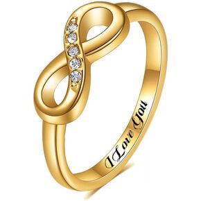 Promise Rings for Him and Her Customizable Matching Rings for Couples Infinity knot Engagement Rings for Couples Titanium Rings for Women and Men Eternity Love Wedding Band Size 6-13 in Kuwait