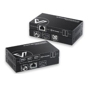 AV Access Zero-Latency 4K HDMI KVM Extender, 120m/394ft Over Cat5e/6, 3X USB 2.0 Ports, Plug and Play, Remote USB Control for Gaming, Data Centers & Classrooms in Kuwait