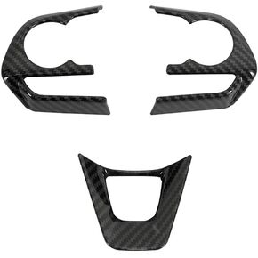 غطاء أزرار عجلة القيادة من ألياف الكربون من MAXDOOL، متوافق مع Toyota Corolla RAV4 2019-2025، 3 قطع (لـ C & RAV Red) in Kuwait