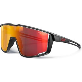 Julbo Furious Performance Sunglasses - Black Frame - Smoke w/Red Mirror Lens (Spectron 3) in Kuwait