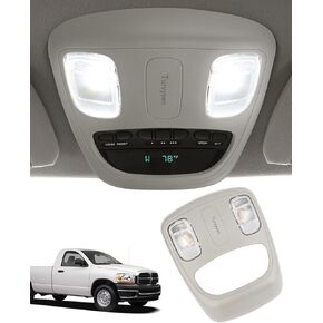 وحدة التحكم العلوية، قبة خريطة الضوء، مصباح القراءة LED، السقف الداخلي متوافق مع 2002-2010 دودج رام 1500 2500 3500 4500 5500، يستبدل 1DK78BD1AA، 1DK78TL2AA in Kuwait