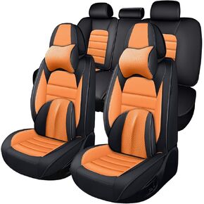 Full Set for Honda Passport Seat Covers 2019-2026, Waterproof Nappa Leather Car Seat Protector, Anti-Slip & Comfortable Car seat Cover (Standard 5 Seats Black & Red) in Kuwait