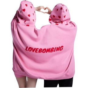 مطابقة الأزواج هوديس البلوز مضحك زوجين نيسيي شخصين مطابقة المتضخم مقنعين السترة الحميمة in Kuwait