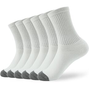 MARC&KILY Mens Athletic Socks 6-Pair Cotton Thick Cushion Moisture Wicking Mid Crew Running Socks For Men in Saudi Arabia