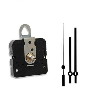 Clock Movement Mechanism, Choose Your Hands and Size, USA Made (1/4" Threaded Shaft, B Hands with Black Second Hand) in Saudi Arabia
