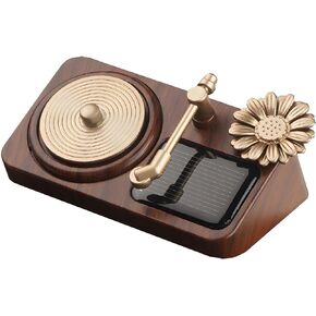Solar Powered Rotating Record Player Car Air Freshener - Aromatherapy Diffuser for Car Interior Dashboard, Fragrant Accessories and Decoration, Ideal Music Lover Gifts in Kuwait