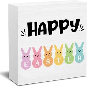 زينة عيد الفصح يسوع، لقد قام يسوع أخبر بيبسك بعلامة كتلة خشبية، زخارف عيد الفصح الدينية، ديكور مسيحي لرف طاولة المكتب، 5 × 5 بوصات in Kuwait