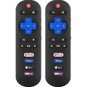 Gvirtue 【Pack of 2】 Replacement Only for Roku-TV-Remote, Compatible for TCL Roku/for Hisense Roku/for Onn Roku/for Sharp Roku/for Insignia Roku Series Smart TVs (Not for Roku Stick and Box) in Kuwait