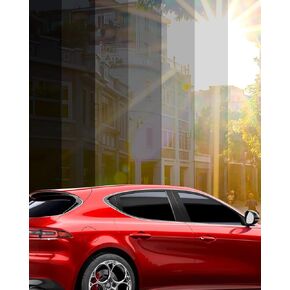 تظليل نافذة السيارة 20 بوصة × 20 قدم مع 20% VLT، طبقة تظليل نافذة سيراميك نانو للسيارة، حماية من الأشعة فوق البنفسجية والأشعة تحت الحمراء، عزل حراري مضاد للانفجار، مقاوم للخدش in Kuwait