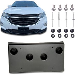 Front Bumper License Plate Brackets Mounting Holder Frame for 2018 2019 2020 2021 Chevrolet Equinox,Replacement for GM1068190 23320630 (May not Fully fit Your Model. See Pic 2 for Details) in Kuwait
