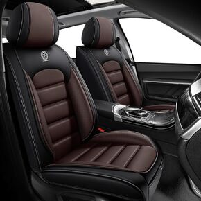 Seat Covers for Honda Accord 2000-2026 Nappa Leather Car Seat Cover Compatible Airbag Seat Protector Waterproof Auto Seat Covers(Black&Orange,Full Set) in Kuwait