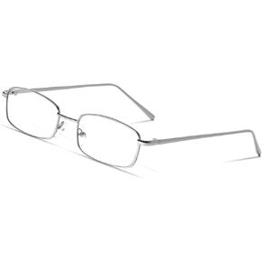 Fashion Glasses for Women Y2k 90s Small Rectangle Clear Lens Metal Gold Silver Black Fake Glasses in Kuwait