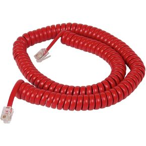 سلك سماعة الهاتف Cablesys GCHA444012-FCR / 12 بوصة باللون الأحمر in Kuwait