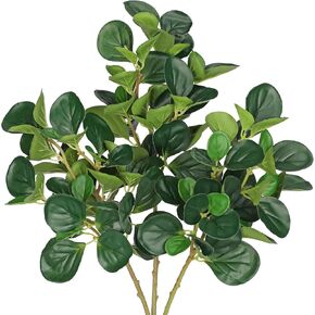Briful Fake Plants Spring Floral Stems 3PCS Peperomia Tetraphylla Leaf Artificial Branches Faux Greenery Stem for Vase Home Indoor Wedding Centerpieces Decor in Saudi Arabia