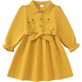 فساتين الفتيات الصغيرات ملابس الخريف للأطفال فستان طويل الأكمام للفتيات الصغيرات فستان كاجوال ملابس اللعب للفتيات in Kuwait