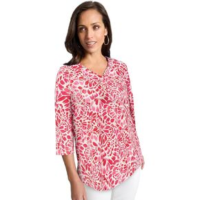 Jessica London Women's Plus Size Stretch Cotton Henley Top in Kuwait