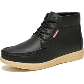 أحذية الكاحل النسائية من TRULAND - أحذية تشوكا من الجلد بمقدمة موك للنساء، أحذية صحراوية كلاسيكية بأربطة، أحذية قصيرة كاجوال للخريف in Kuwait