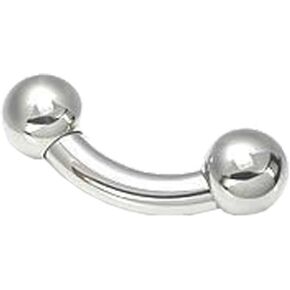 Painful Pleasures 2g Bent Barbell Internally Threaded Stainless Steel 5/16" up to 1-1/2" - 25mm ~ 1" with 13mm Balls in Kuwait