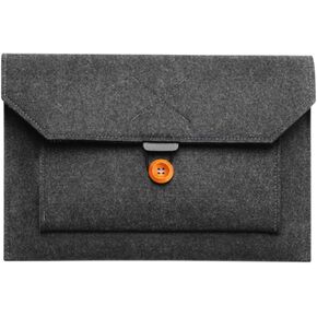 BESPORTBLE 15-inch Felt Laptop Sleeve Business Carrying Bag, Black Notebook Pouch for Travel and Office Use, Protective Computer Case with Lightweight Felt Material in Kuwait