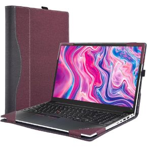 غطاء حقيبة كمبيوتر محمول لجهاز Lenovo 15.6 ThinkPad E15 Gen 2 3 4 [Do Check Model] حقيبة كمبيوتر محمول قابلة للفصل مقاومة للغبار وملحقات PU مع فتحة لتبديد الحرارة (أزرق) in Kuwait