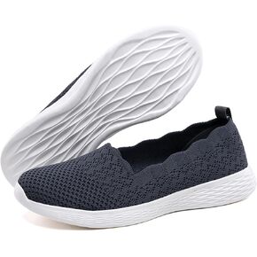 أحذية Poemlady النسائية سهلة الارتداء - أحذية رياضية شبكية كاجوال باليه مسطحة للممرضات والمشي أحذية رياضية محبوكة بمقدمة مستديرة كاجوال من الإسفنج الذكي in Kuwait