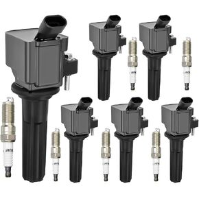 6 Packs UF497 Ignition Coil Packs with Spark Plugs Compatible with Buick Rainier 4.2L Chevrolet Colorado/Trailblazer for GMC Canyon/Envoy 2.9 3.7L 4.2L 2006 2007# 12619472 12496547 12496574 in Kuwait