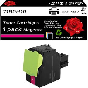 خراطيش حبر 71B0H10 71B0H20 71B0H30 71B0H40 متوافقة مع طابعات Lexmark CS417dn CX417de CX517de، مع رقاقة، عالية الإنتاجية 7000 صفحة، طباعة شفافة (4 عبوات BK/C/M/Y) in Kuwait