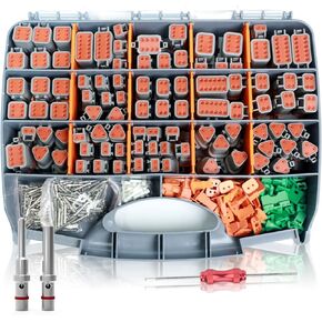 طقم دبابيس موصل ألماني 706 قطعة - سلسلة DT، مع مقاس 16 وصلات صلبة 14-20AWG موصلات مقاومة للماء والغبار مع أداة تفكيك، قابس طرفي للسيارات لإصلاحات العقص الكهربائية in Kuwait