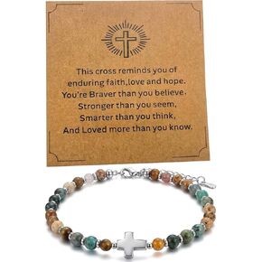 Christian Easter Gifts for Women, Cross Bracelet for Women Religious Faith,Christian Religous Jewelry, Easter Basket Stuffers, Sister Bracelets Birthday Gifts from Sisters in Saudi Arabia