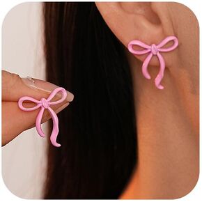 القوس أقراط للنساء لطيف القوس وأقراط الشريط مجوهرات اكسسوارات عيد الميلاد تخزين المواد العصرية هدايا للنساء 2026 in Kuwait