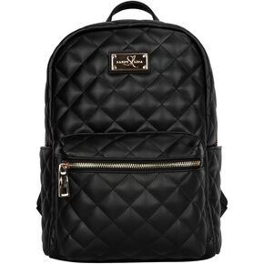 SANDY LISA St. Tropez Designer Backpack for Women | Side pockets for Water Bottle/Sunglasses/Phone | 14 Inch Laptop Computer | Dedicated Tablet Pocket | Work Business College Teacher Bag - Black in Saudi Arabia