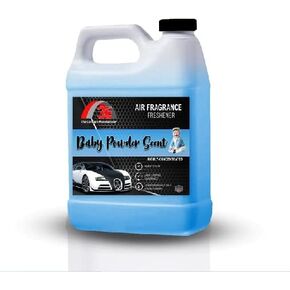 Air Freshener Baby Powder Scent and Odor Eliminator Premium Smell Fragrance Professional Car Wash & Detailer Grade Half Gallon (64 oz) USA Made in Kuwait