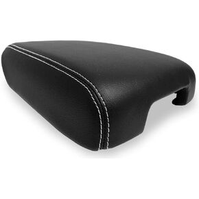 PVC Leather Console Lid Armrest Cover Compatible with 2014-2020 Infiniti QX60 White Stitch in Kuwait