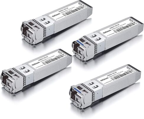 10Gtek Industrial Grade 10GBase-SR SFP+ LC Transceiver, 10G 850nm MMF Multimode SFP Module, up to 300 Meters, for Cisco SFP-10G-SR, Meraki MA-SFP-10GB-SR, Ubiquiti UniFi UF-MM-10G, Fortinet and More in Kuwait