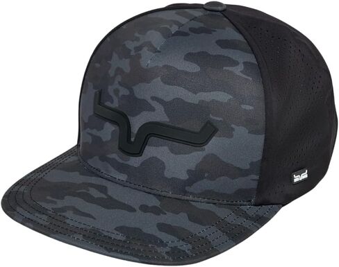 Kimes Ranch Estrada Performance Hat with Sublimated Camo Front Panel and Flat Bill in Saudi Arabia