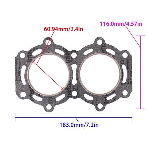 Boat Engine 11141-93950 93960 93901 93910 93920 93930 93940 Cylinder Head Gasket for Suzuki DT15 DT9.9 9.9HP 15HP 2-Stroke 2-Cyl Outboard Motor Marine, fit Sierra 18-380 in Saudi Arabia