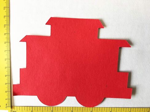 124 Pcs Train Large Assorted Color Creative Cut-Out Set 5.5in Size 4 Designs- Engine Box Car Caboose Crossing Sign, Classroom Bulletin Board Décor Train Theme Craft Activities for Kids USA Made in Saudi Arabia