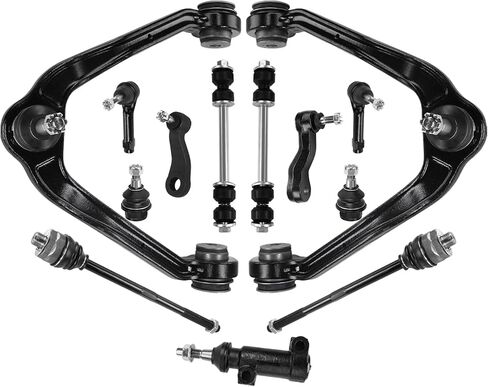 Control Arm, Ball Joint Sway Bar Pitman Arm Tie Rod End 13PCS Front Suspension Kit Compatible With Cadillac Escalade Chevrolet Silverado 1500 Tahoe GMC Sierra Yukon in Saudi Arabia