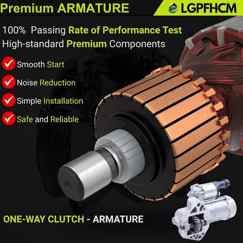 410-52318 12V 1.8KW 19-Tooth Starter Motor Compatible with Acura MDX 2007 2008 2009 V6 3.7L Counterclockwise Replace# 428000-4120 31200-RYE-A01 in Kuwait