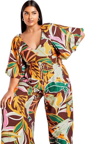 City Chic Women's Plus Size Peta Print Top in Saudi Arabia