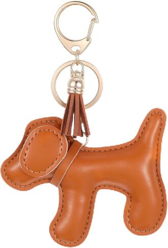 Giantree Leather Dog Keychain, Leather Dog Bag Charm, Dogs Lover Charm Keychain for Purse Handbags Bag Accessories in Saudi Arabia