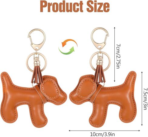 Giantree Leather Dog Keychain, Leather Dog Bag Charm, Dogs Lover Charm Keychain for Purse Handbags Bag Accessories in Saudi Arabia