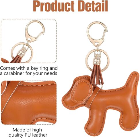 Giantree Leather Dog Keychain, Leather Dog Bag Charm, Dogs Lover Charm Keychain for Purse Handbags Bag Accessories in Saudi Arabia