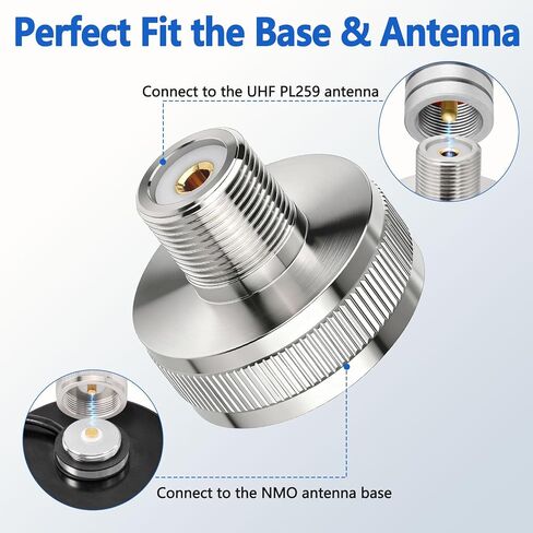 Bingfu NMO to UHF SO239 Mobile Antenna Adapter for PL259 VHF UHF Ham Radio Antenna SO239 to NMO Male Mounting Adapter in Saudi Arabia